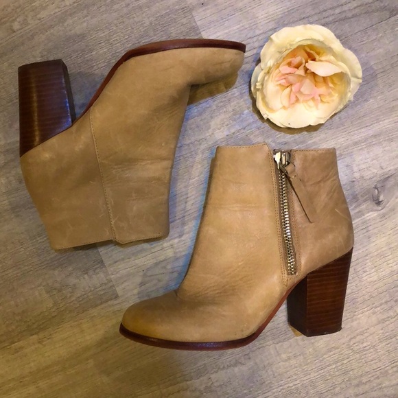 Gianni Bini • Distressed Leather Ankle Boots - Picture 2 of 11